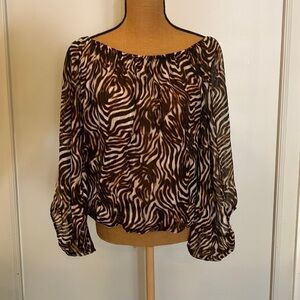 Emma Rose Women's Tiger‎ Print Blouse